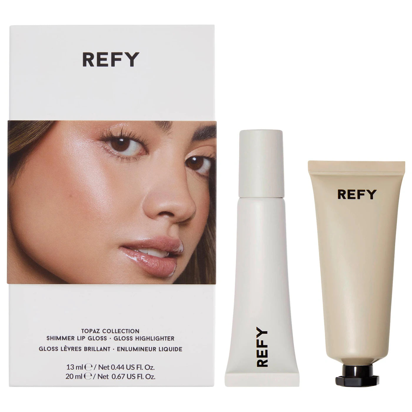 Sobre pedido: REFY Topaz Collection: Shimmer Lip Gloss & Liquid Highlighter Set